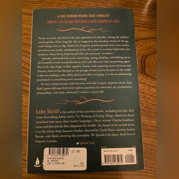 New with tags novel paperback fiction Iain Reid We Spread - Picture 3 of 6
